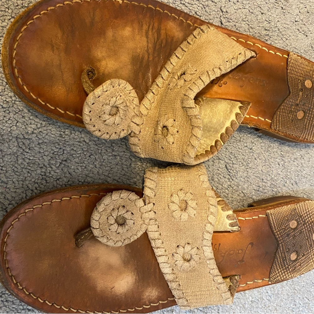 Jack Rogers Whipstitch Thong Sandals brown Leather
Slip-On Open Toe
